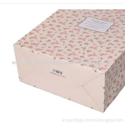 Paper bag with string, quality matte white cardboard and covered